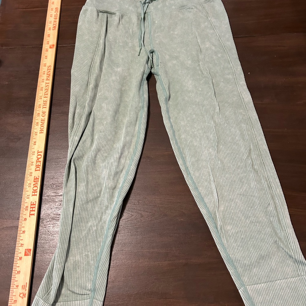 PINK Victoria's Secret Mint Ribbed Drawstring Joggers